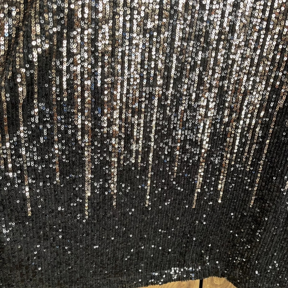 Dulcinea Sequined Duster Jacket in Rose Black Ombre - Picture 13 of 14